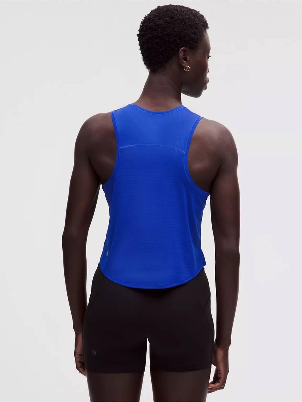 lululemon Lightweight Waist-Length Running Tank Top Beach Ball Blue Size L NWT - Picture 2 of 4